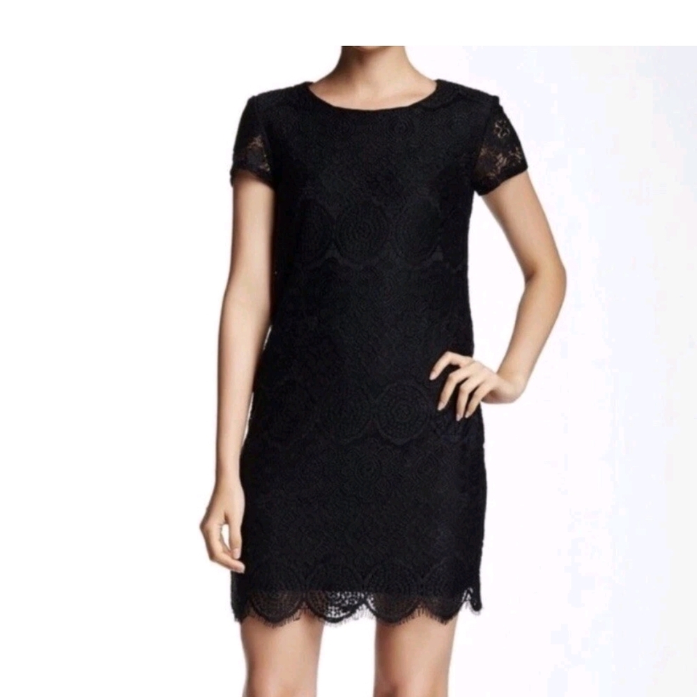 Laundry By Shelli Segal Black Lace Mini Dress